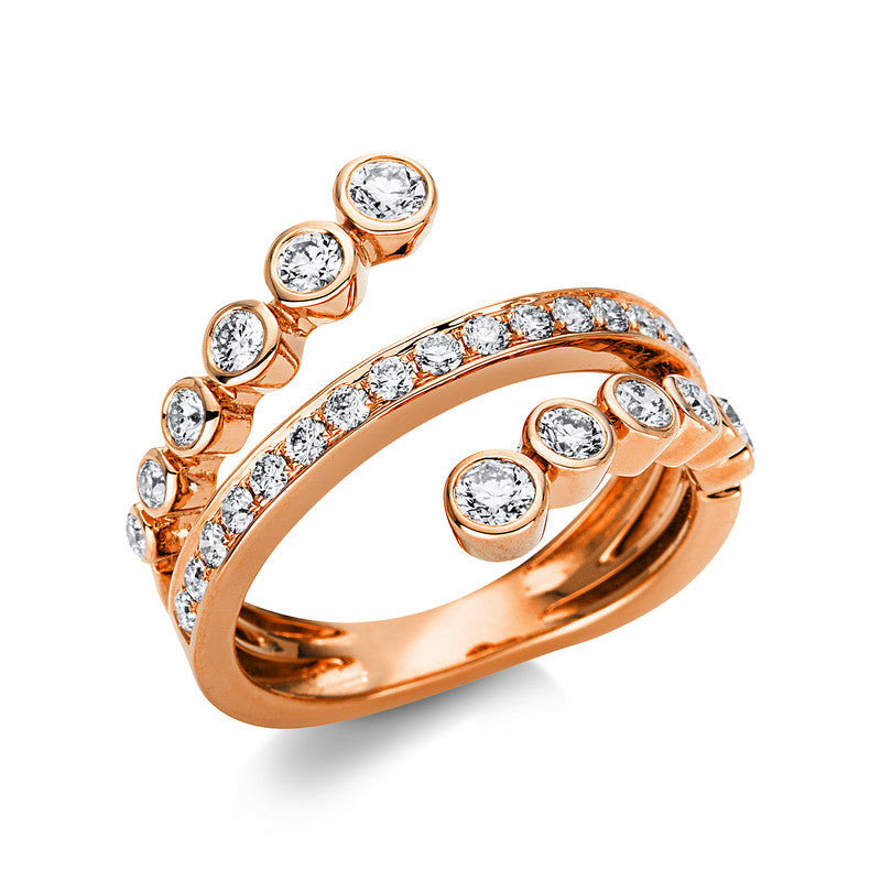 Ring 18 kt RG, 29 Brill. 0,79 ct, TW-si