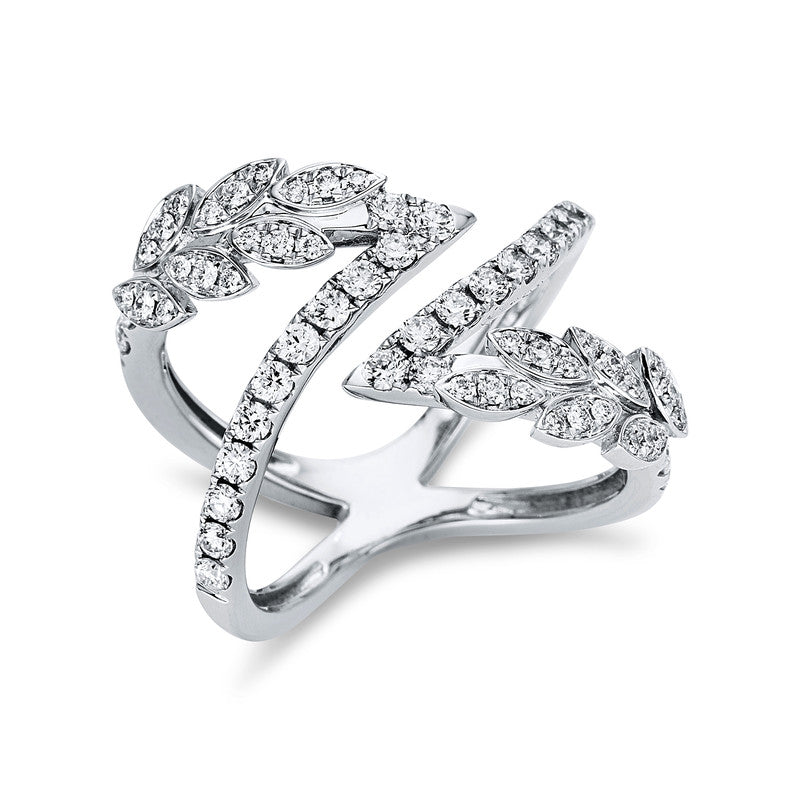 Ring 18 kt WG, 64 Brill. 0,87 ct, TW-si