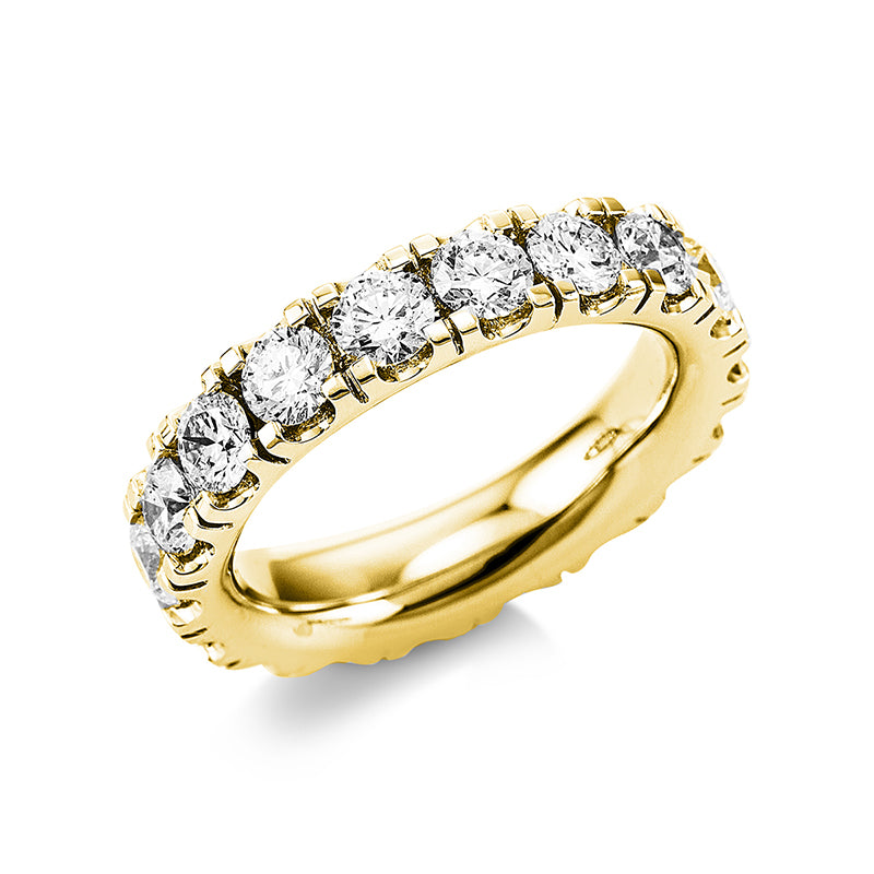 Ring 18 kt GG, 18 Brill. 3,25 ct, TW-si