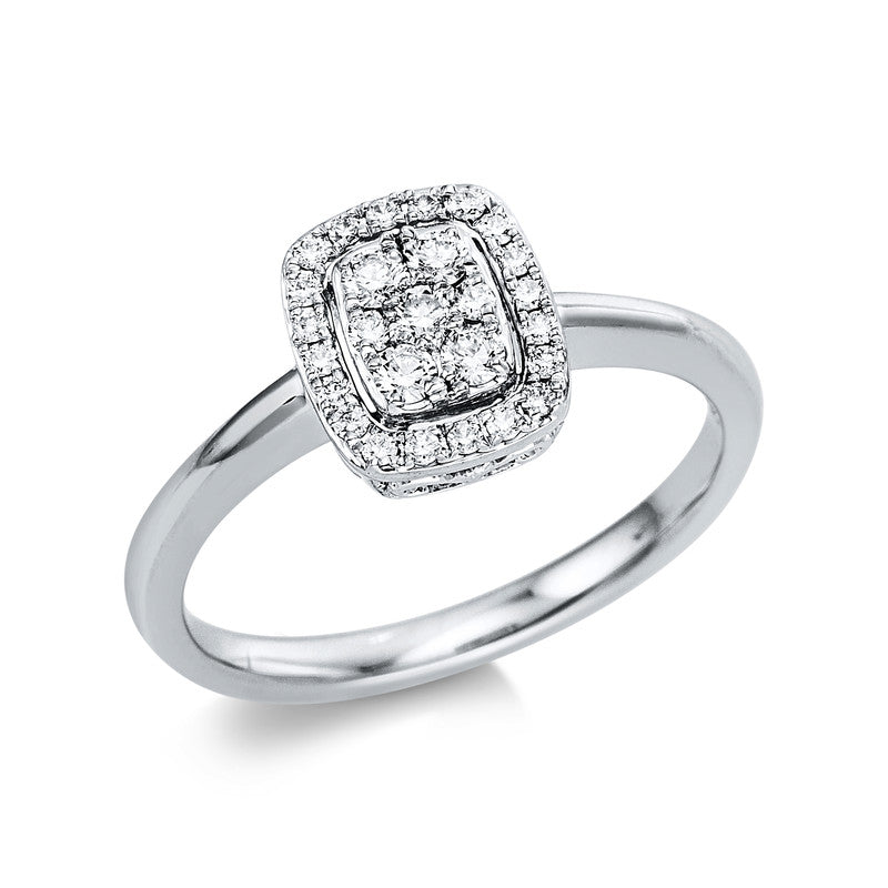 Ring 18 kt WG, 27 Brill. 0,25 ct, TW-si