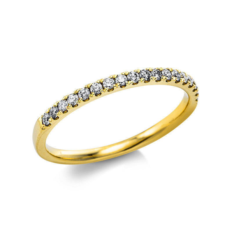 Ring 18 kt GG, 18 Brill. 0,25 ct, TW-si