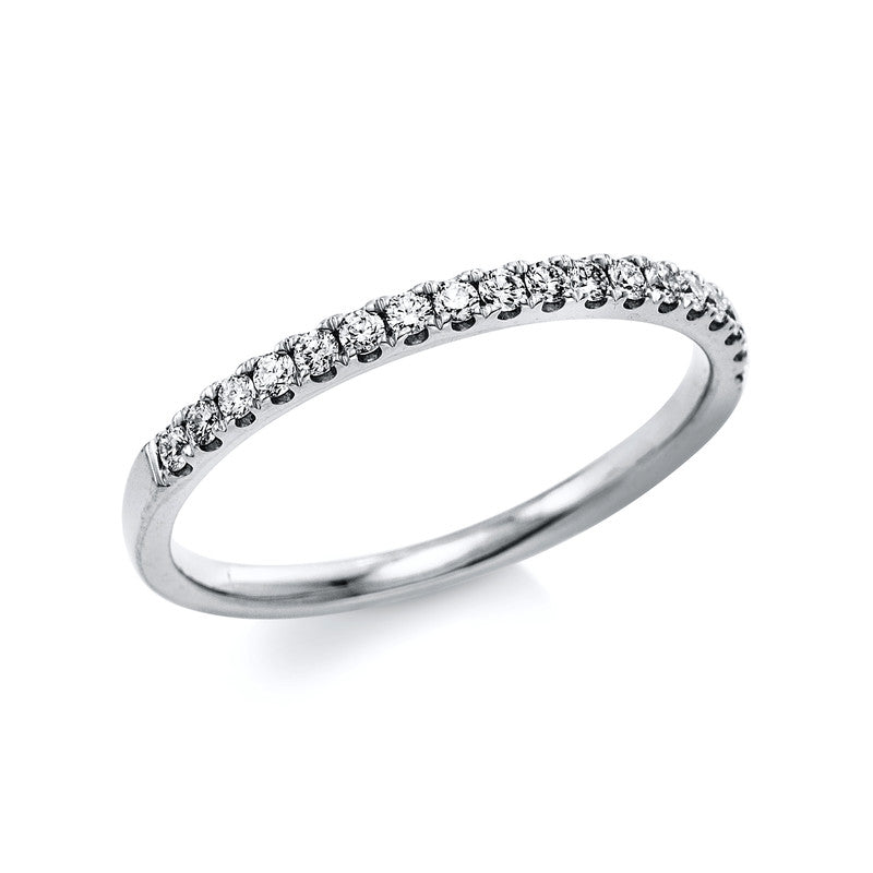 Ring 18 kt WG, 18 Brill. 0,24 ct, TW-si