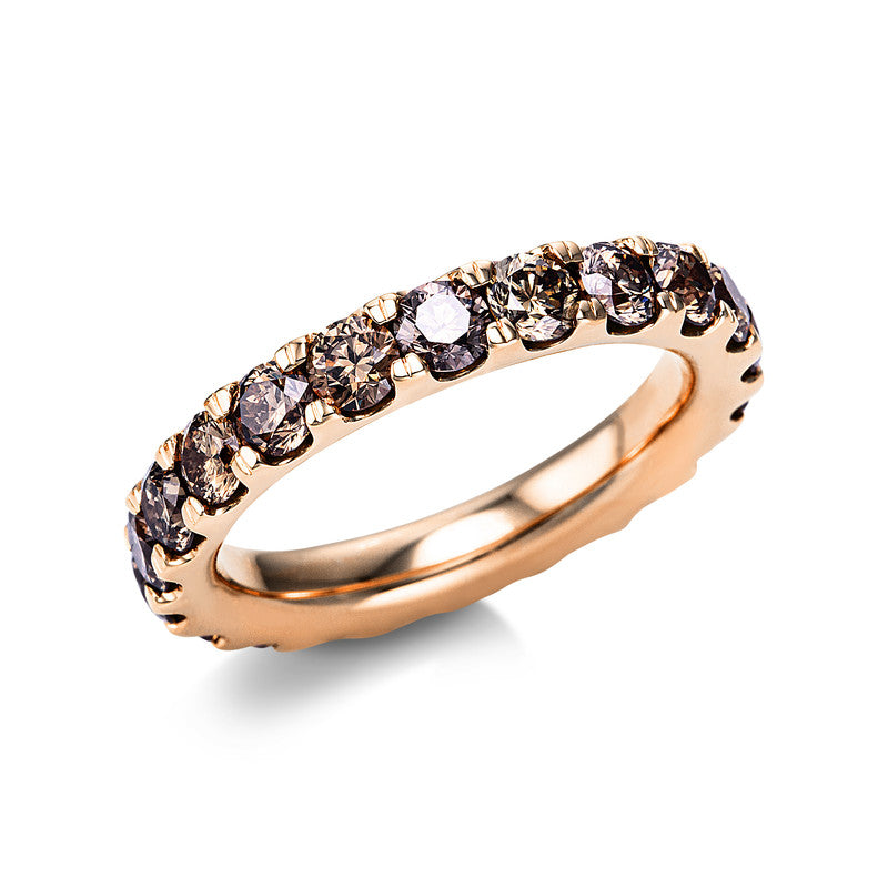 Ring 18 kt RG, 20 Brill. 2,69 ct, braun