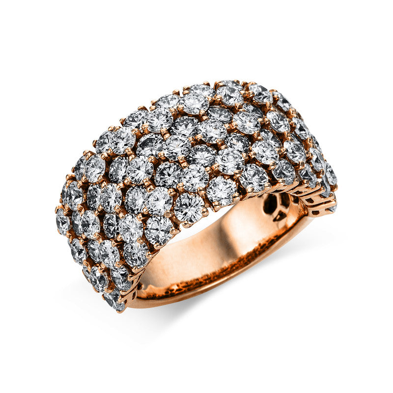 Ring 18 kt RG, 74 Brill. 6,10 ct, TW-vsi