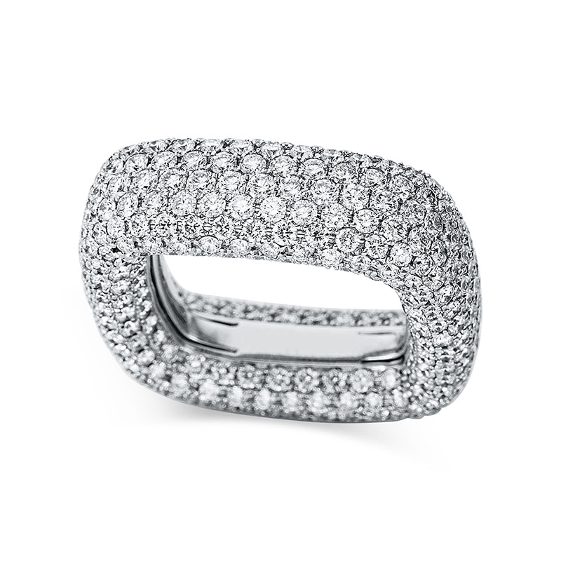 Ring 18 kt WG, 441 Brill. 7,08 ct, TW-vsi