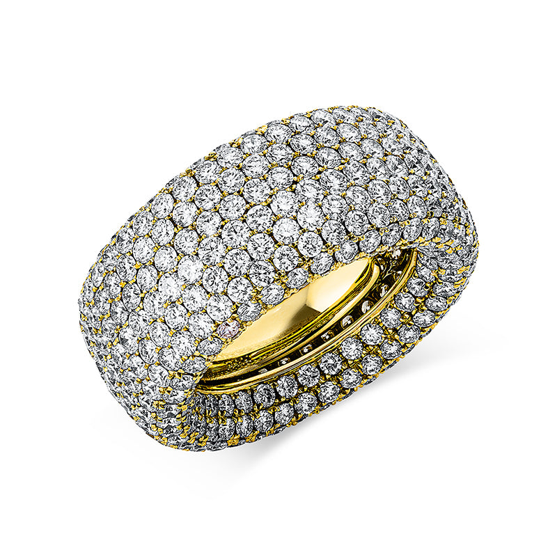 Ring 18 kt GG, 478 Brill. 10,69 ct, TW-vsi