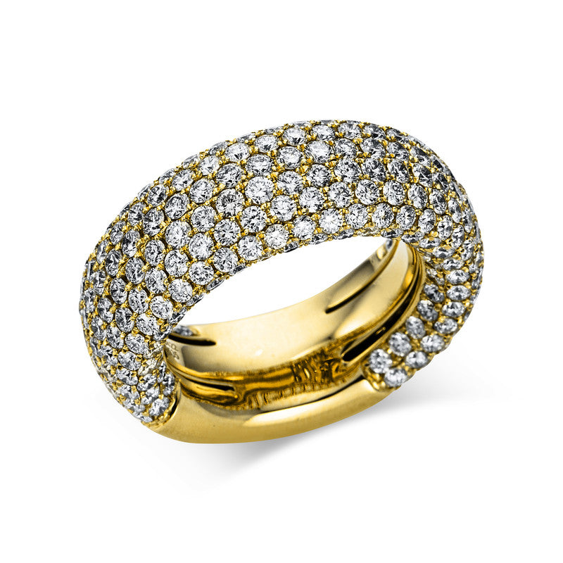 Ring 18 kt GG. 282 Brillanten 5.35 ct. TW-vsi. Weite:54