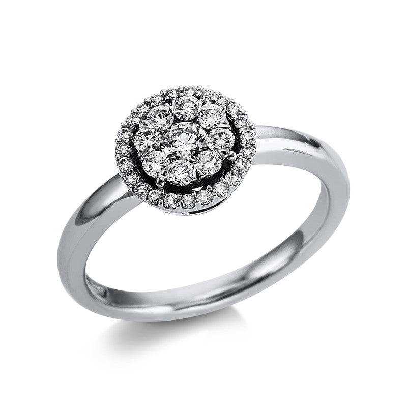 Ring 14 kt WG, 32 Brill. 0,45 ct, TW-si