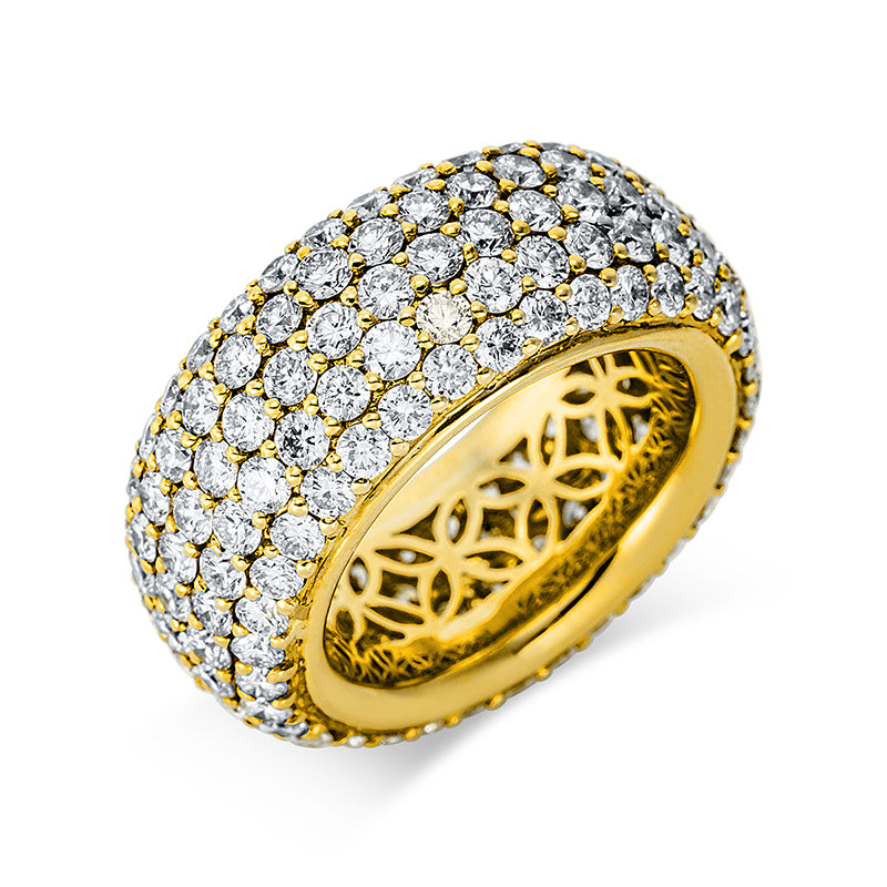 Ring 18 kt GG, 170 Brill. 6,52 ct, TW-vsi
