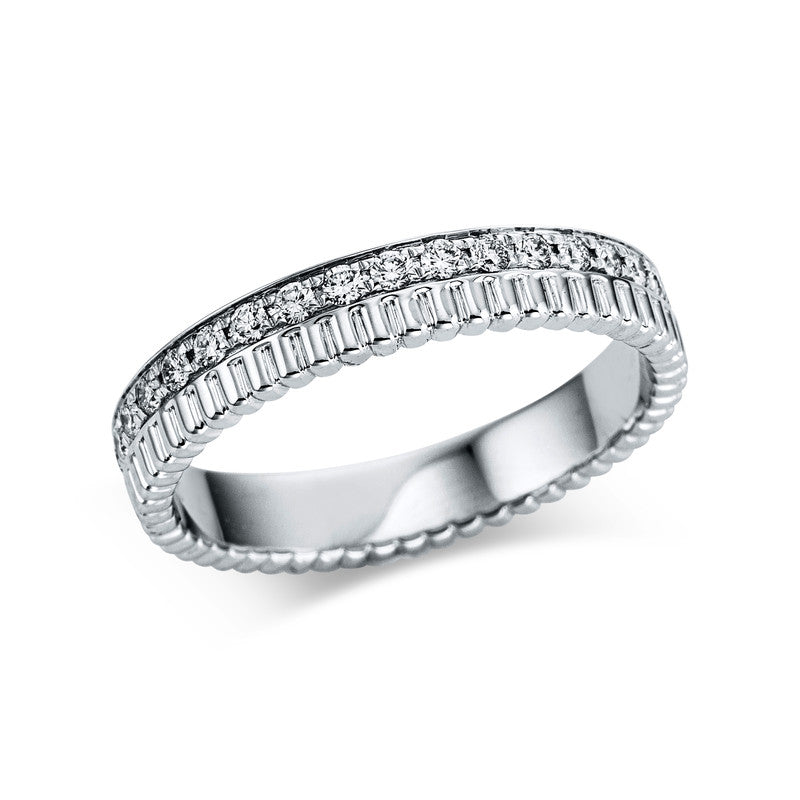 Ring 14 kt WG. 35 Brillanten 0.45 ct. TW-si. Weite:54