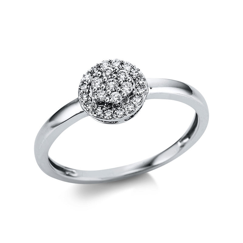 Ring 18 kt WG, 23 Brill. 0,17 ct, TW-si
