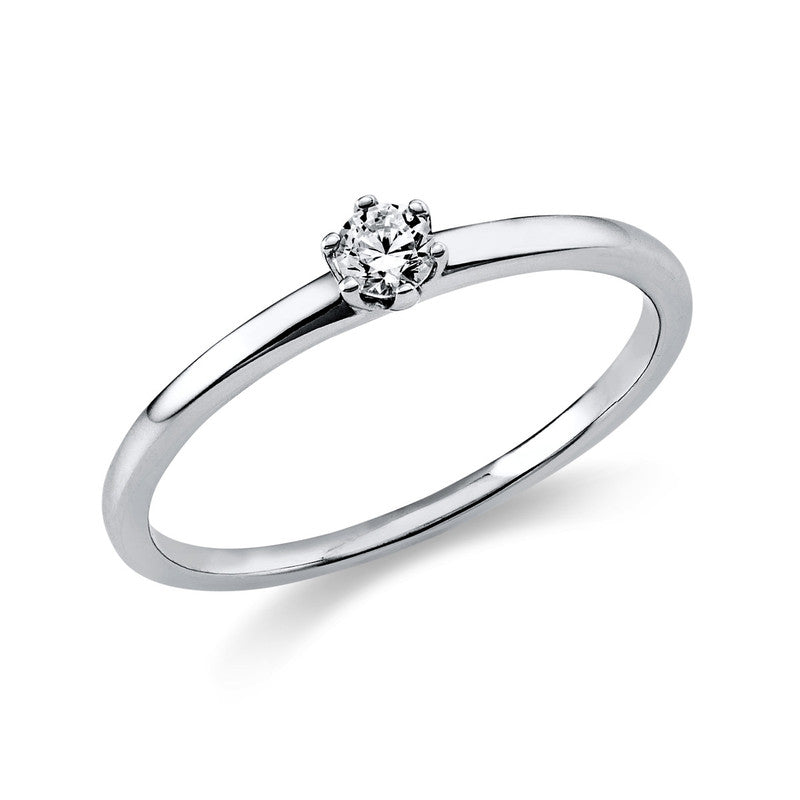 Ring 950 Pt Platin, 1 Brill. 0,11 ct, D-if