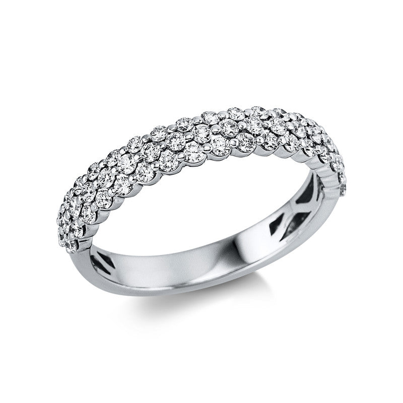 Ring 18 kt WG, 52 Brill. 0,59 ct, TW-si