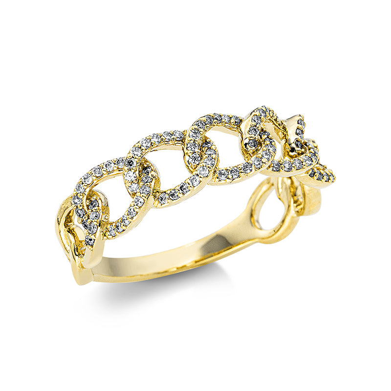 Ring 18 kt GG, 88 Brill. 0,26 ct, TW-si