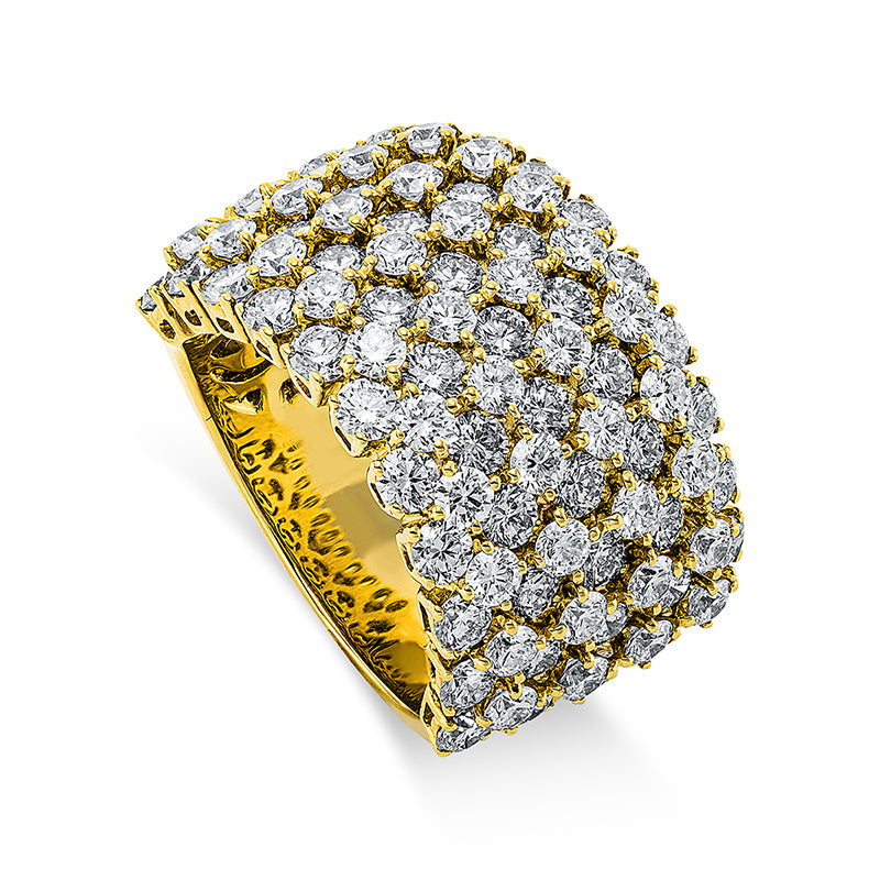 Ring 18 kt GG, 95 Brill. 5,39 ct, TW-vsi
