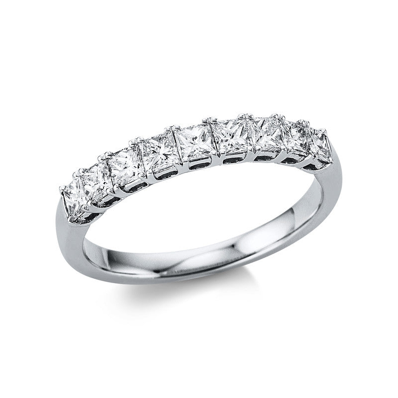 Ring 18 kt WG, 9 Princ. 0,81 ct, TW-vsi