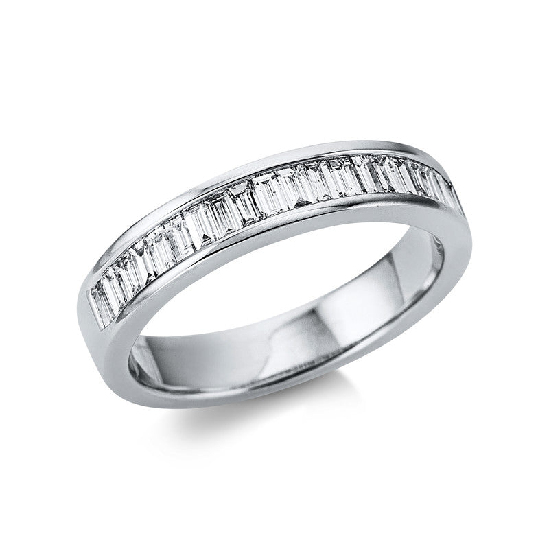 Ring 18 kt WG, 20 Trap. 0,56 ct, TW-si