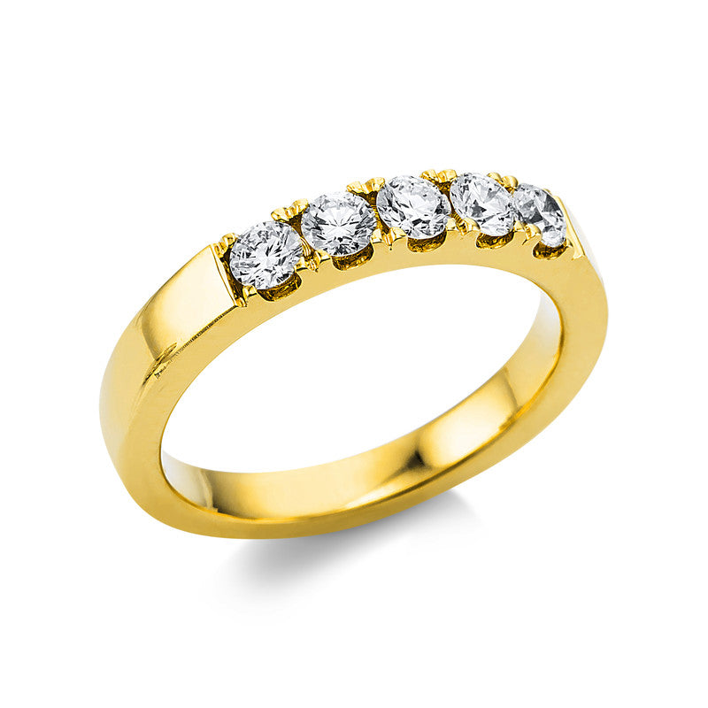 Ring 18 kt GG, 5 Brill. 0,52 ct, TW-si