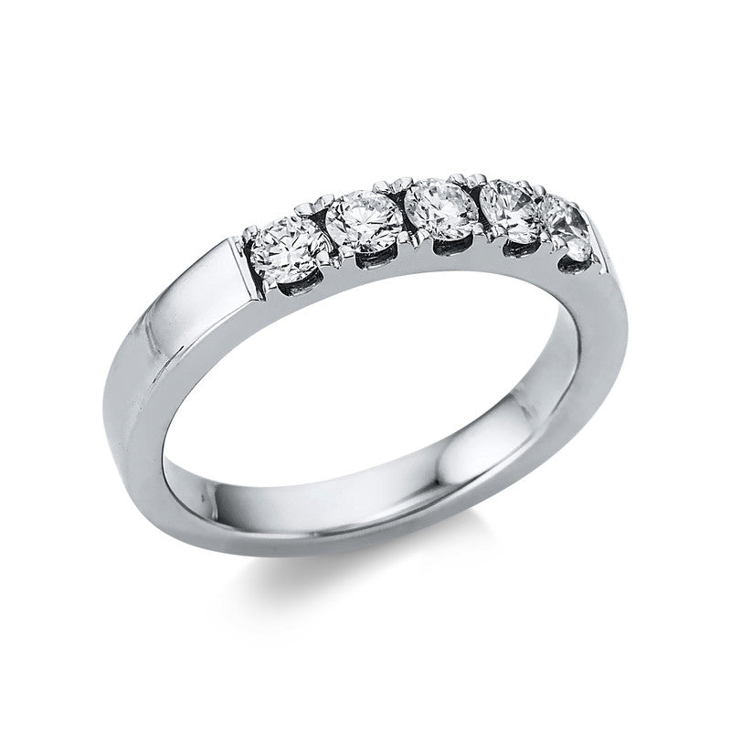 Ring 18 kt WG, 5 Brill. 0,51 ct, TW-si