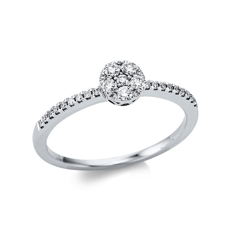 Ring 18 kt WG, 29 Brill. 0,24 ct, TW-si