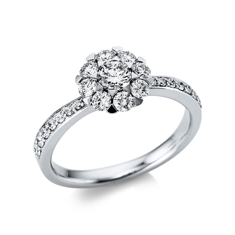 Ring 18 kt WG, 23 Brill. 0,81 ct, TW-si