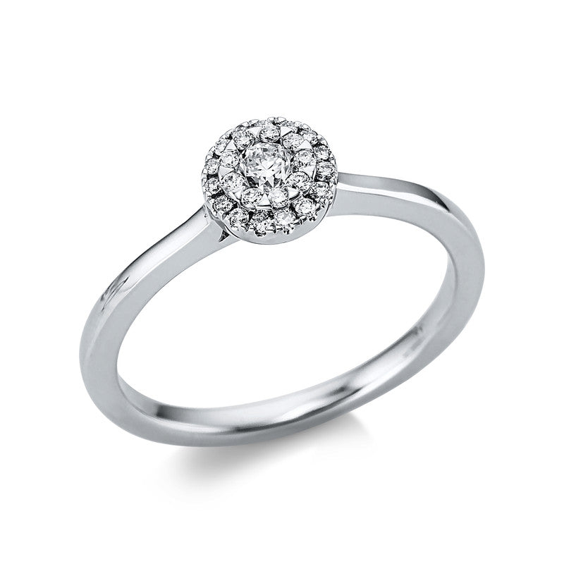 Ring 18 kt WG, 25 Brill. 0,22 ct, TW-si