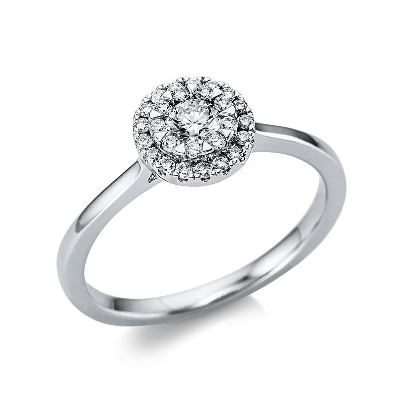 Ring 18 kt WG, 27 Brill. 0,35 ct, TW-si