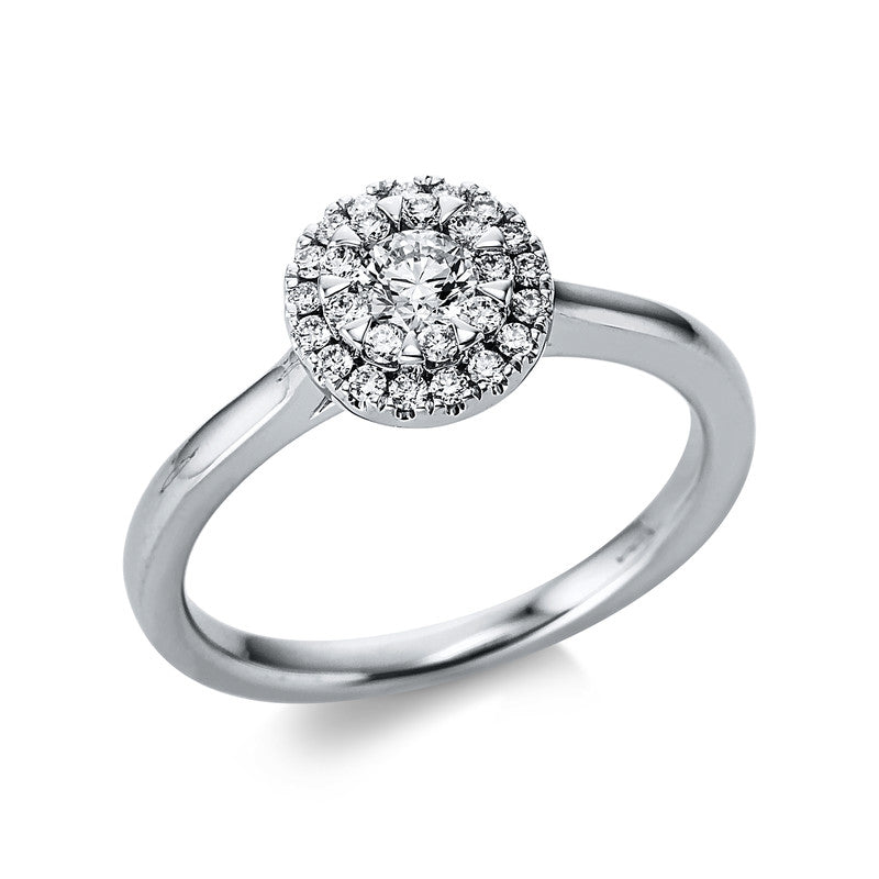 Ring 18 kt WG, 27 Brill. 0,40 ct, TW-si