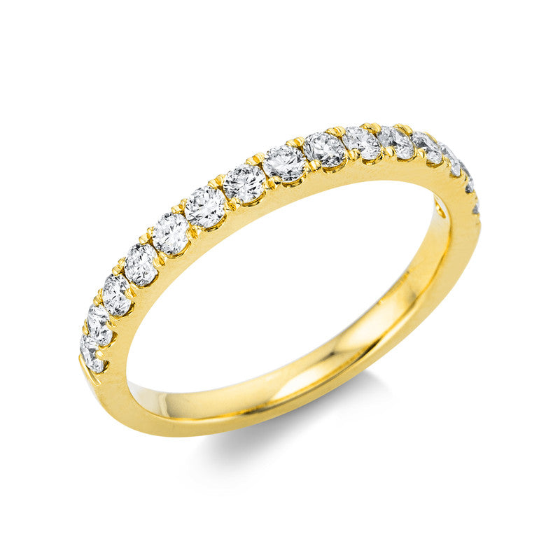 Ring 18 kt GG, 15 Brill. 0,53 ct, TW-si