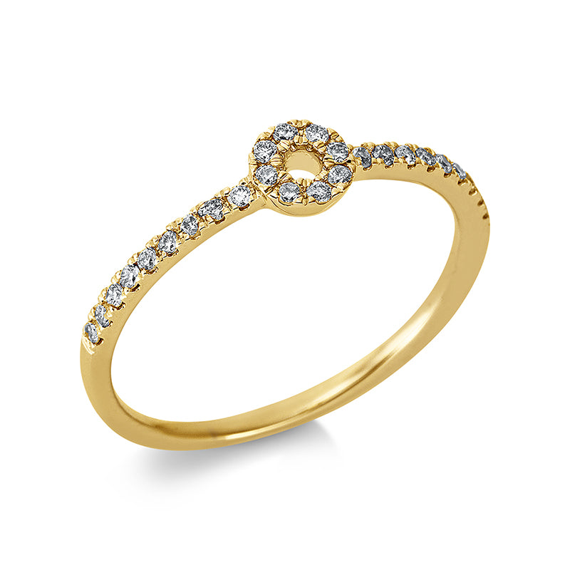 Ring 18 kt GG, 26 Brill. 0,17 ct, TW-si