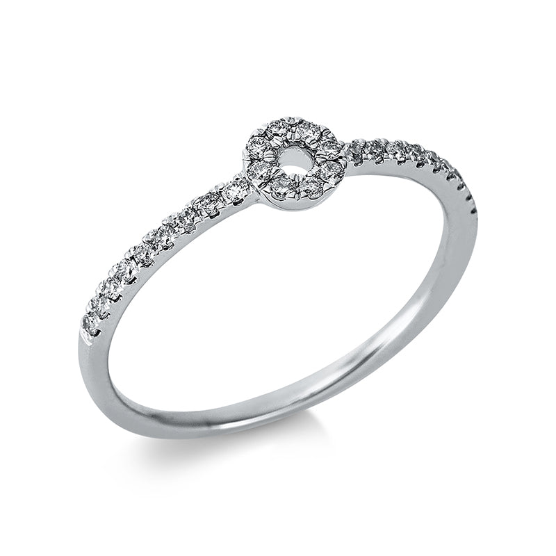 Ring 18 kt WG, 26 Brill. 0,17 ct, TW-si