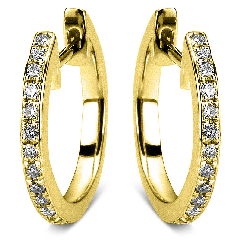 Creolen 18 kt GG, 26 Brill. 0,20 ct, TW-si