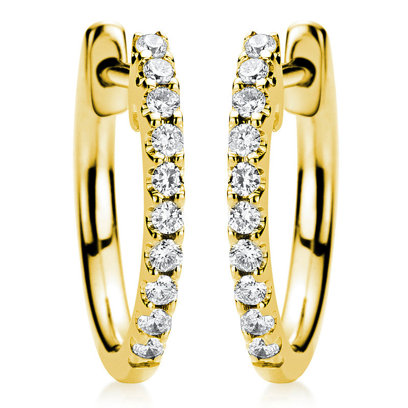 Creolen 18 kt GG, 20 Brill. 0,17 ct, TW-si