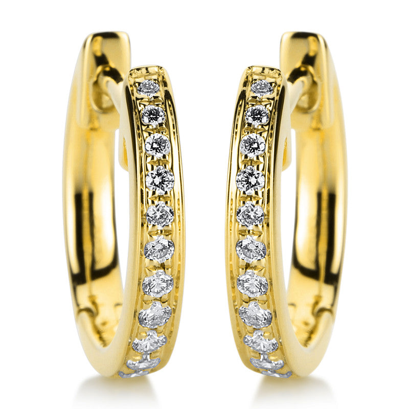 Creolen 18 kt GG, 22 Brill. 0,11 ct, TW-si