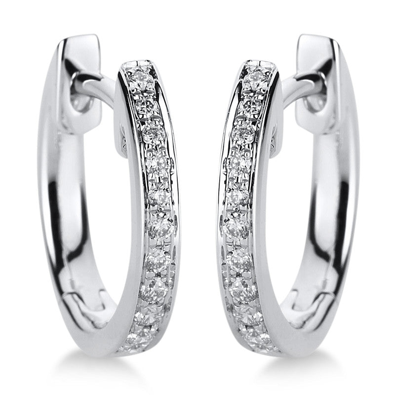 Creolen 18 kt WG, 22 Brill. 0,11 ct, TW-si