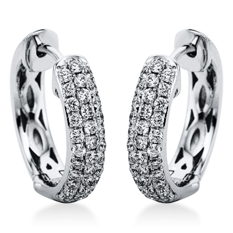 Creolen 18 kt WG, 68 Brill. 0,66 ct, TW-si