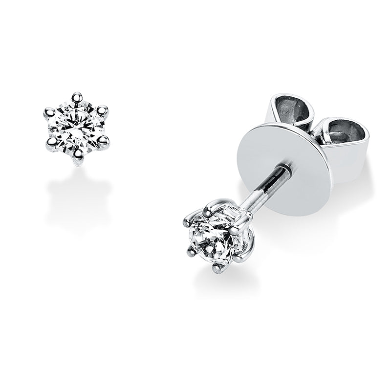 Ohrstecker 18 kt WG, 2 Brill. 0,20 ct, TW-si