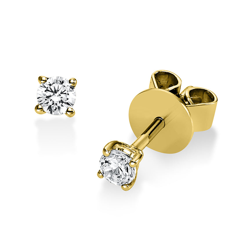 Ohrstecker 4er-Krappe 18 kt GG. 2 Brillanten 0.15 ct. TW-si