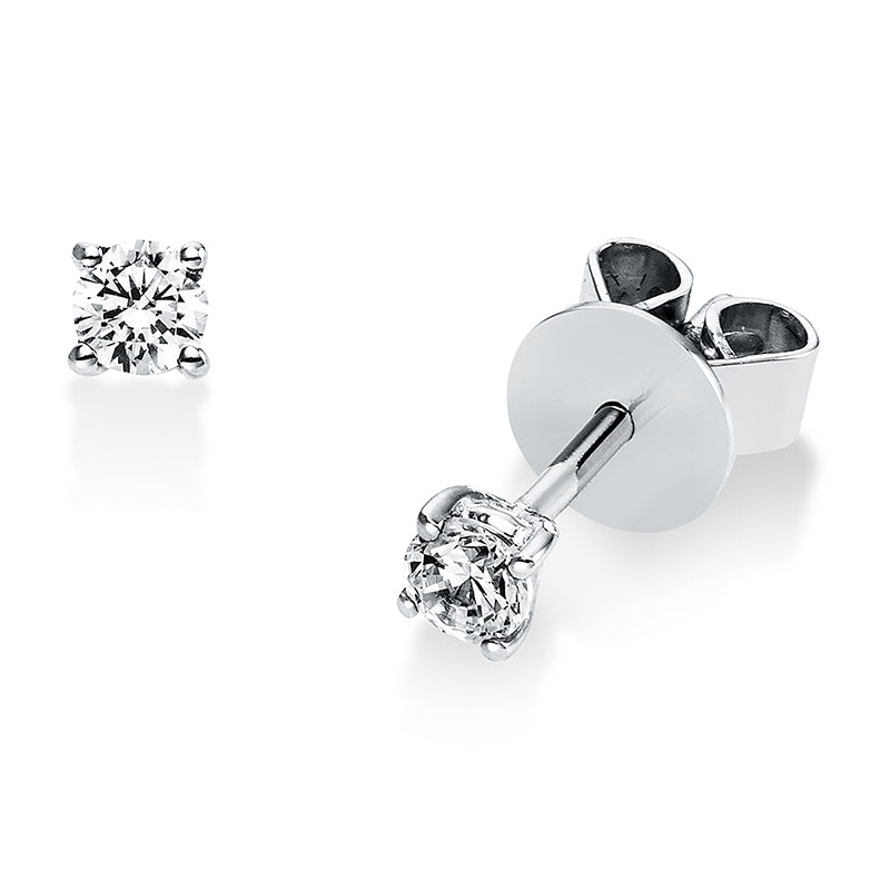 Ohrstecker 4er-Krappe 18 kt WG. 2 Brillanten 0.20 ct. TW-si