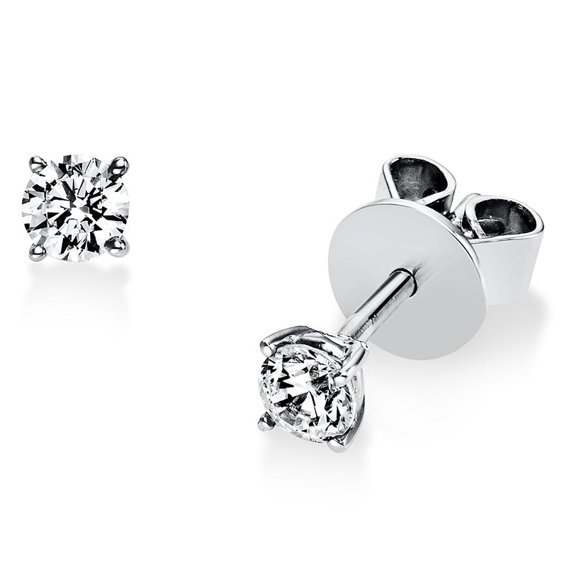 Ohrstecker 4er-Krappe 18 kt WG. 2 Brillanten 0.30 ct. TW-si. Ø:3.3 mm