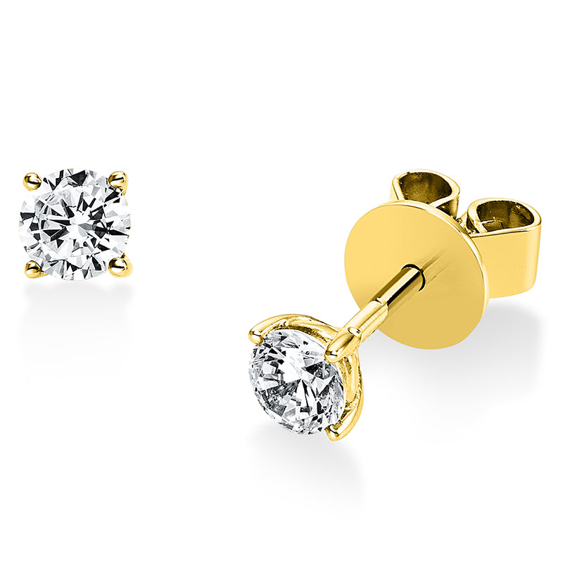 Ohrstecker 18 kt GG, 2 Brill. 0,40 ct, TW-si