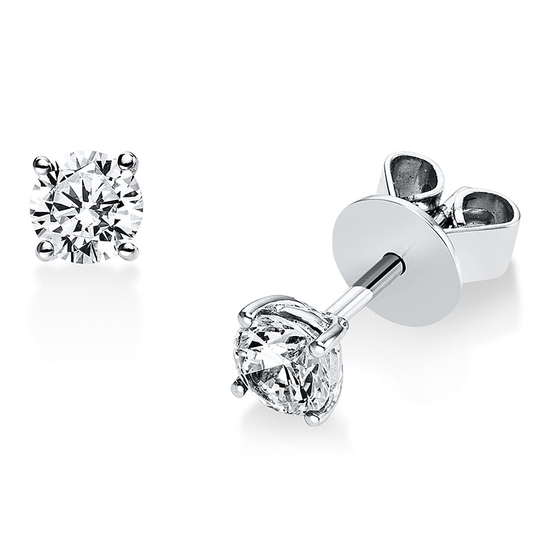 Ohrstecker 18 kt WG, 2 Brill. 0,50 ct, TW-si