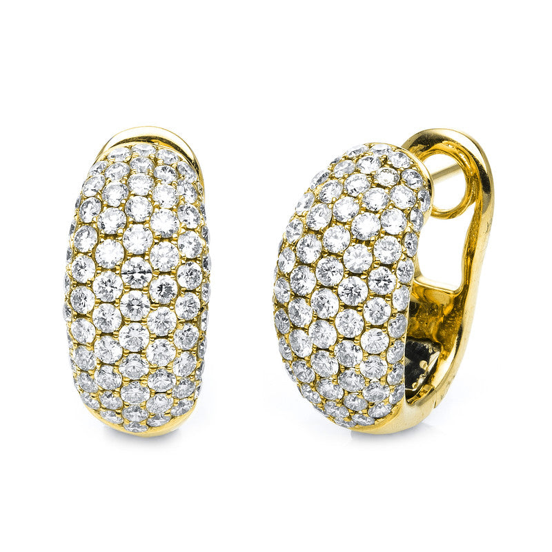 Ohrschmuck 18 kt GG, 144 Brill. 0,02 ct, TW-vsi/si