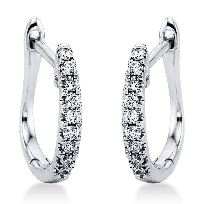 Creolen 18 kt WG. 18 Brillanten 0.13 ct. TW-si