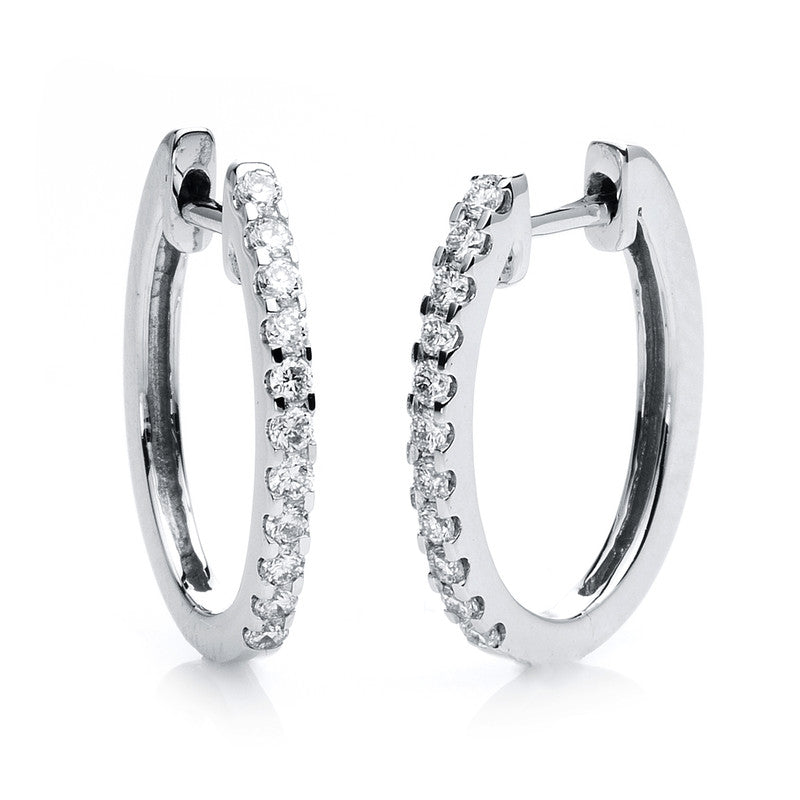 Creolen 18 kt WG, 22 Brill. 0,22 ct, TW-si