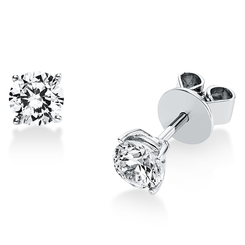 Ohrstecker 18 kt WG, GIA1373722118+GIA5212854776, 2 Brill. 0,80 ct, TW-si