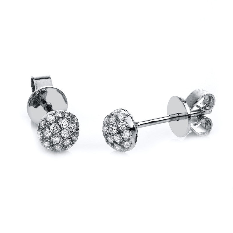 Ohrstecker 18 kt WG, 42 Brill. 0,36 ct, TW-si