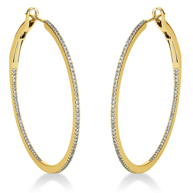 Ohrschmuck 18 kt GG, 170 Brill. 0,36 ct, TW-si