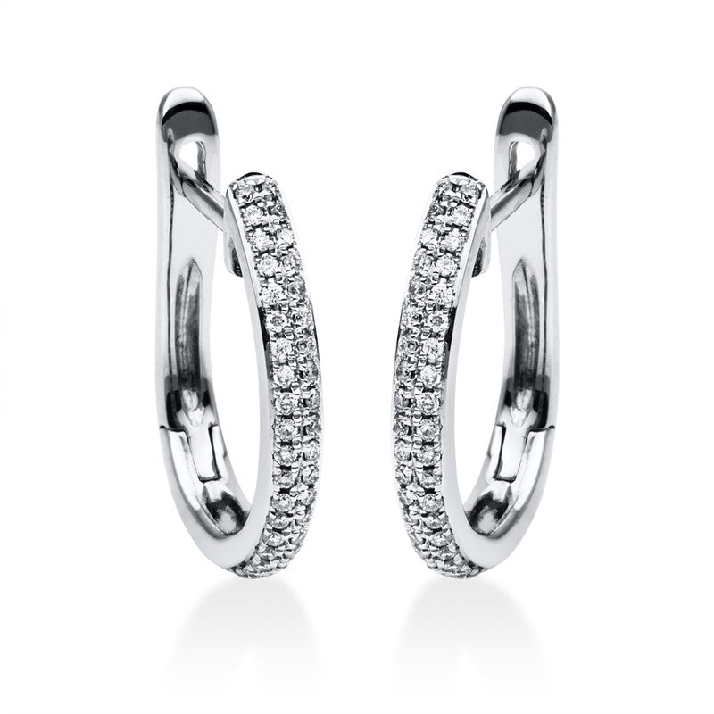 Creolen 18 kt WG. 76 Brillanten 0.18 ct. TW-si