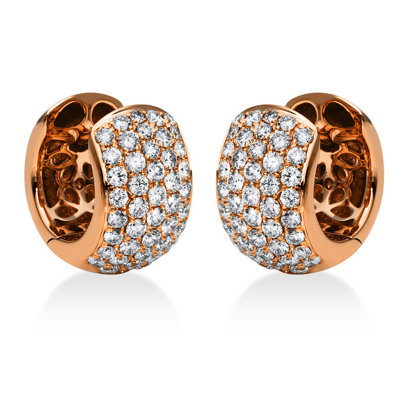 Creolen 18 kt RG. 90 Brillanten 0.92 ct. TW-vsi